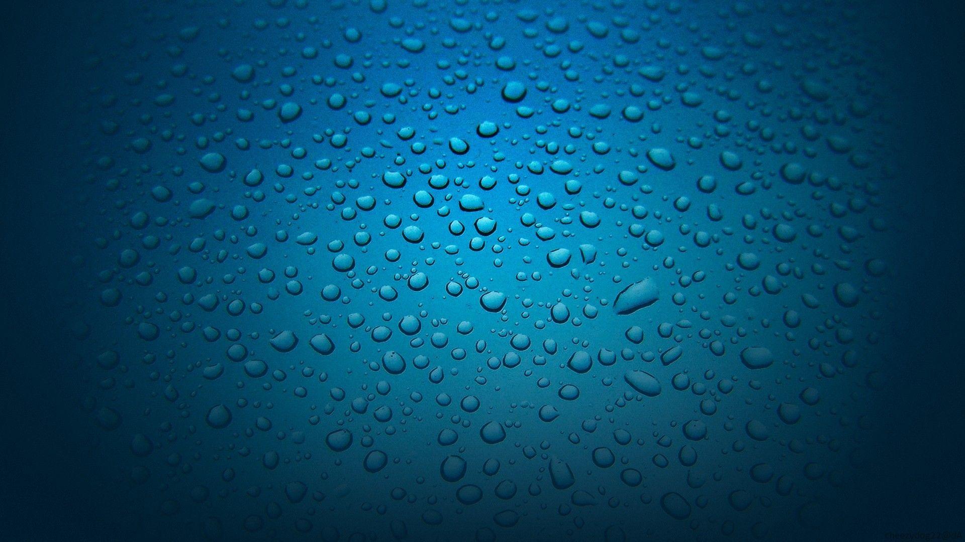water Drops, Glass, Blue, Water On Glass Wallpaper HD / Desktop