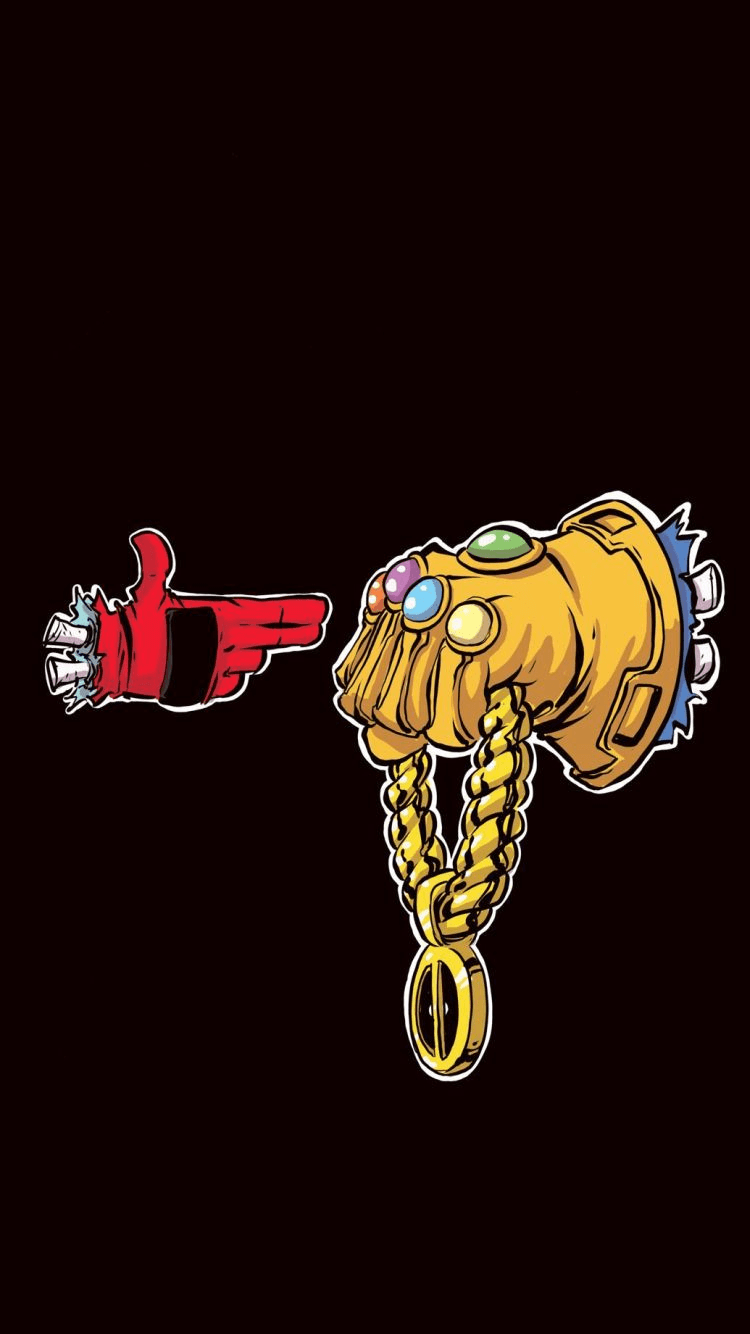 iPhone 6 Deadpool + Infinity Gauntlet + Run The Jewels = Awesome