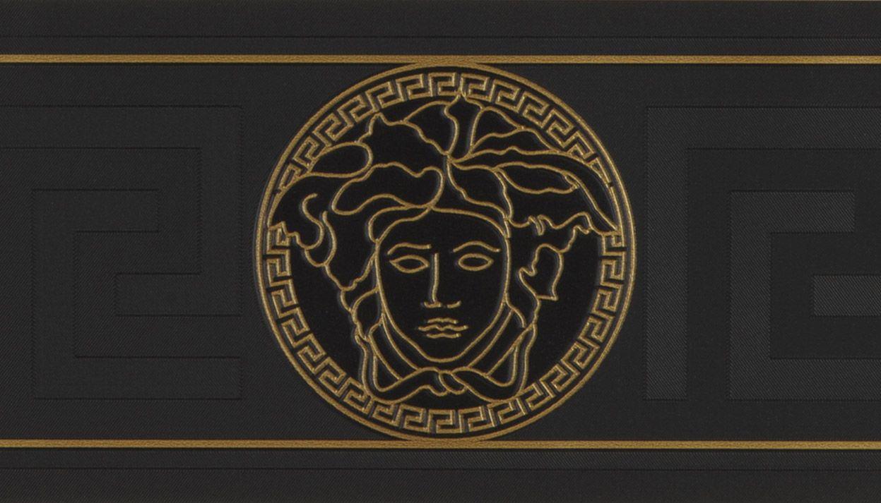 Photo Collection Versace Logo Wallpaper Gold
