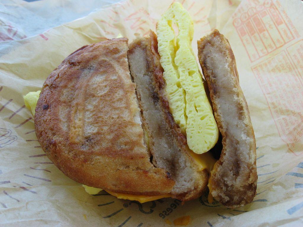 McDonald's: Bacon, egg and cheese McGriddles (sliced)