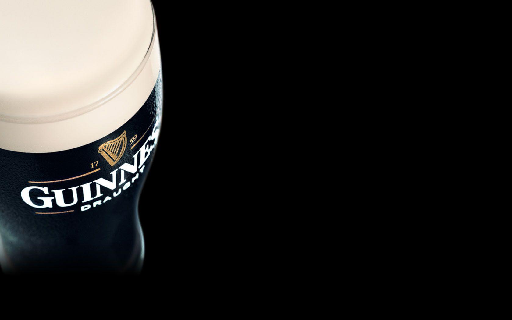 beers, black, dark, Guinness, black background wallpaper
