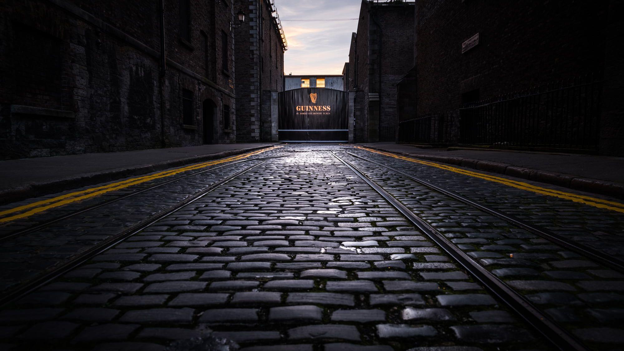 Black concrete pathway, guinness storehouse, dublin, ireland HD