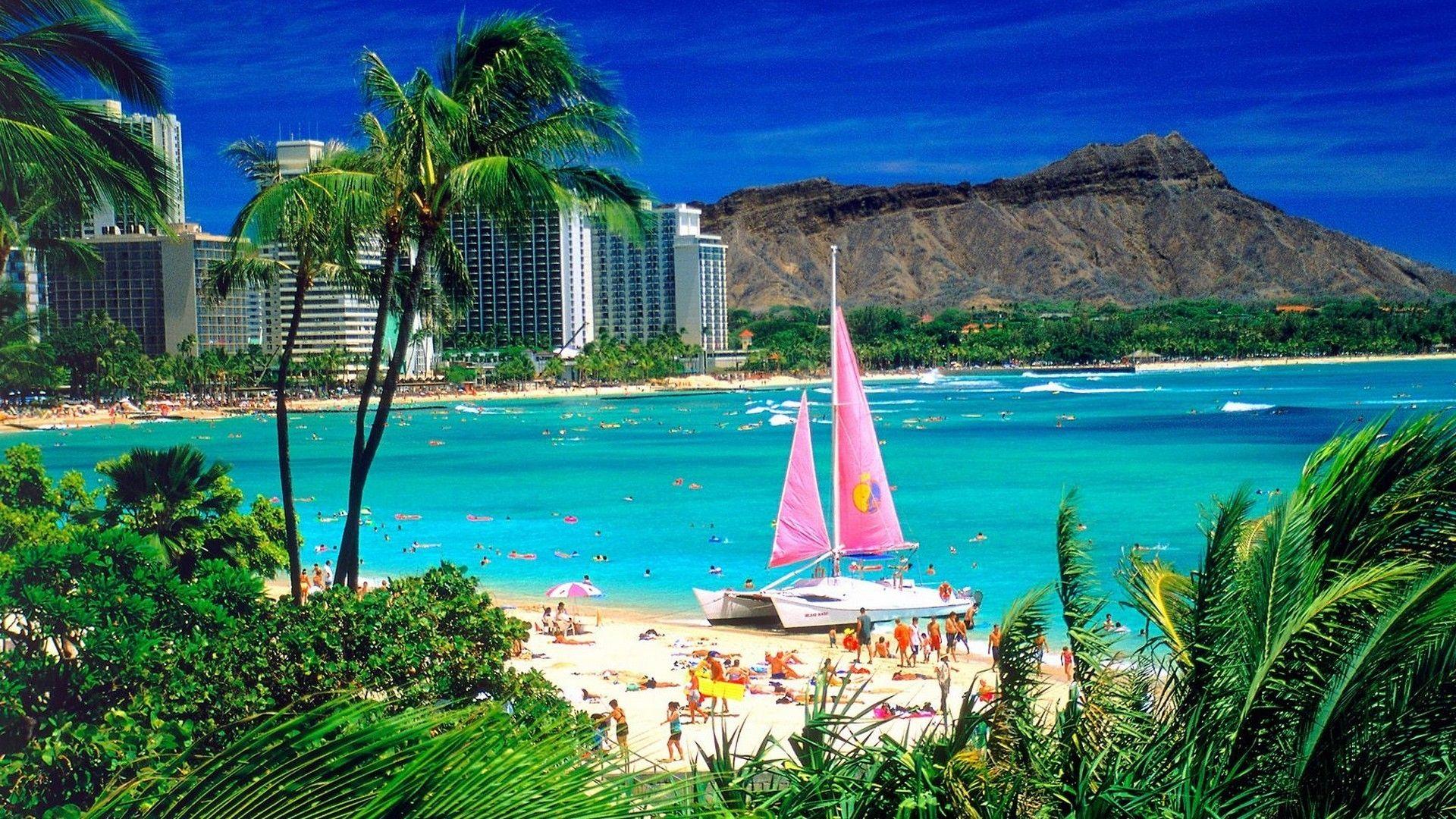 Beaches: Hawaii Oahu Wallpaper Image Nature for HD 16:9 High