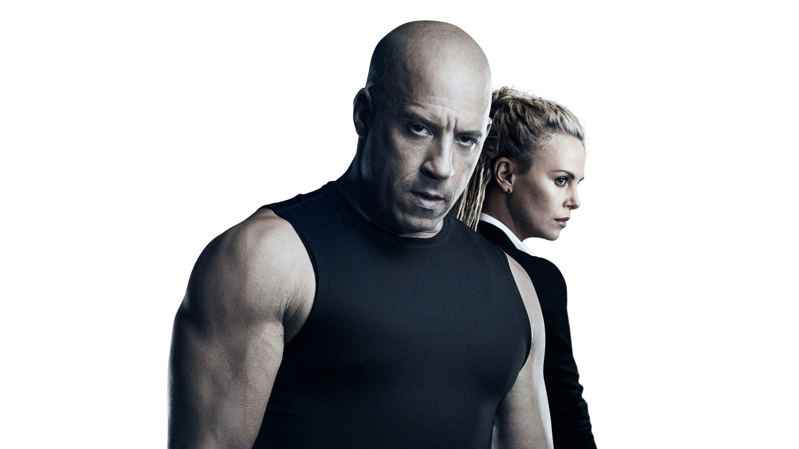 Wallpaper The Fate of the Furious, Vin Diesel, Charlize Theron, 4K