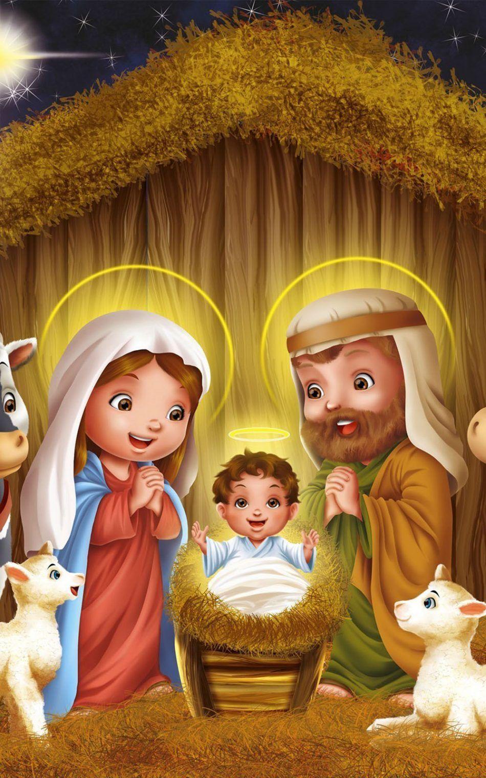 Download Christmas Jesus Born Artwork Free Pure 4K Ultra HD Mobile