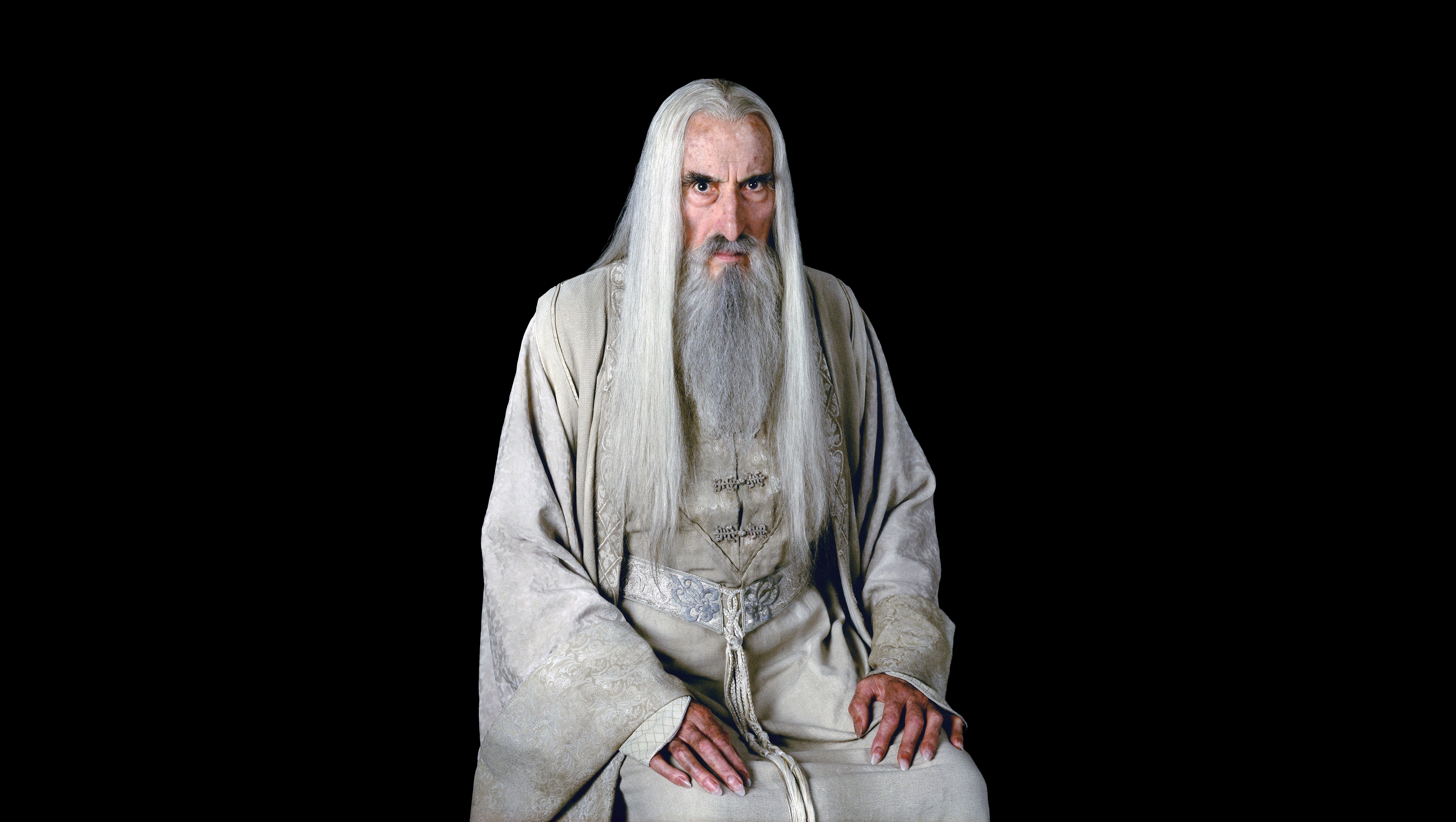 Download wallpaper the lord of the rings, Saruman, black, the Lord