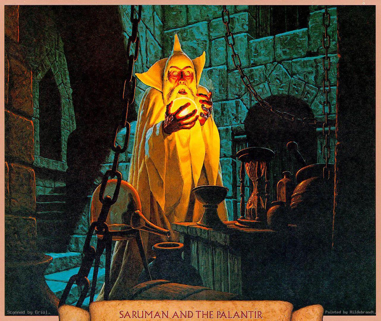 Saruman And The Palantir Lord Of The Rings