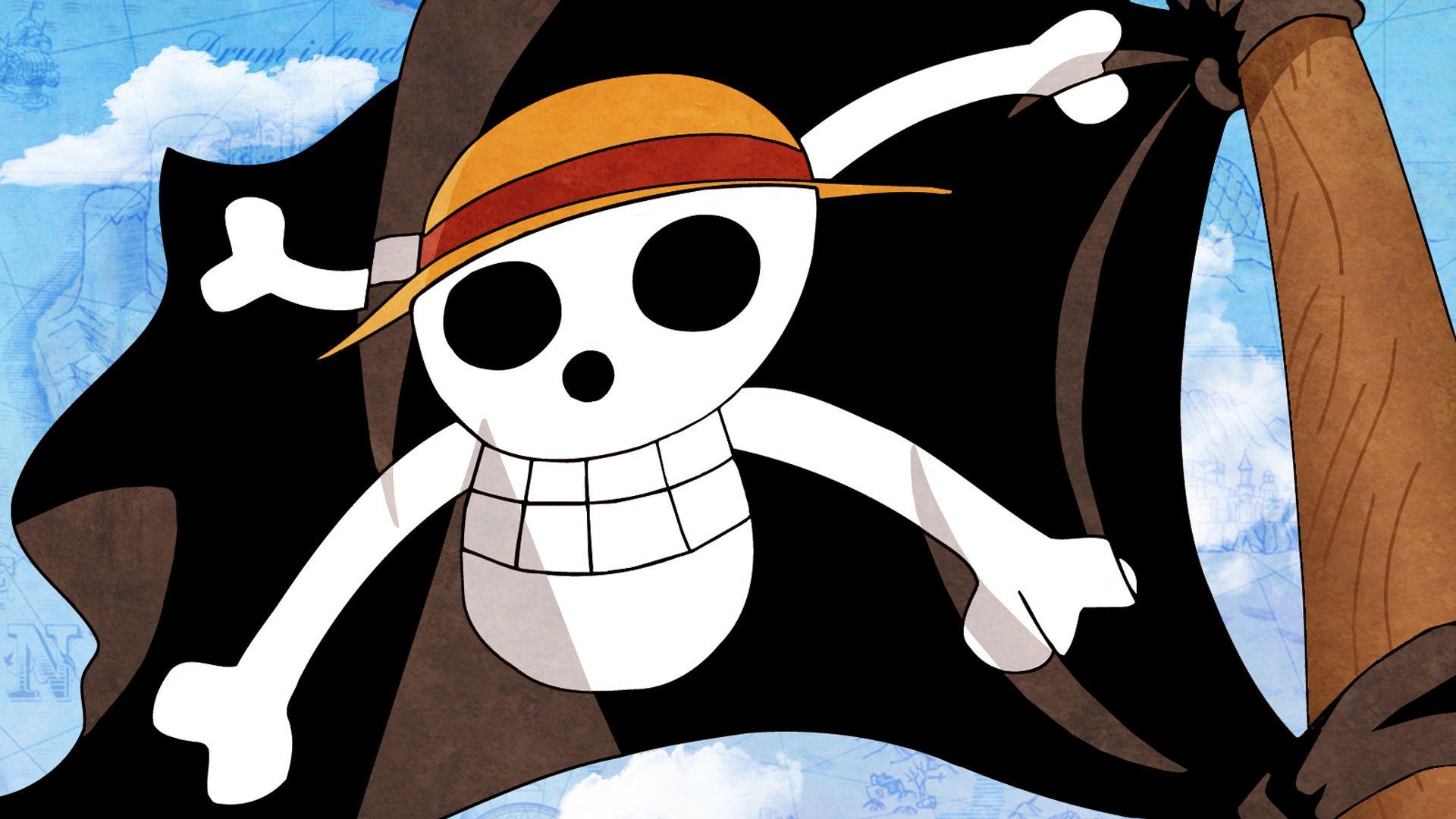 One Piece Pirate Flag Desktop Background HD 1920x1080