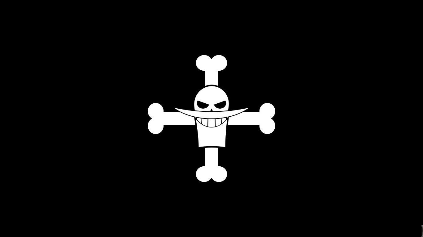 Marco, #Whitebeard, #flag, #Jolly Roger, #dark, #black background