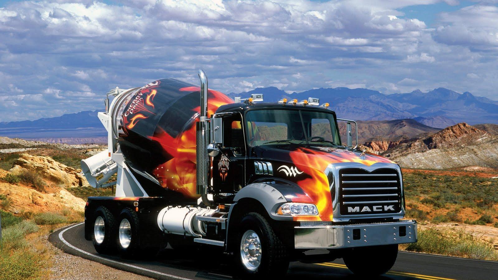 HD Flame Cement Truck Wallpaper. Pickup Truck Free HD Wallpaper