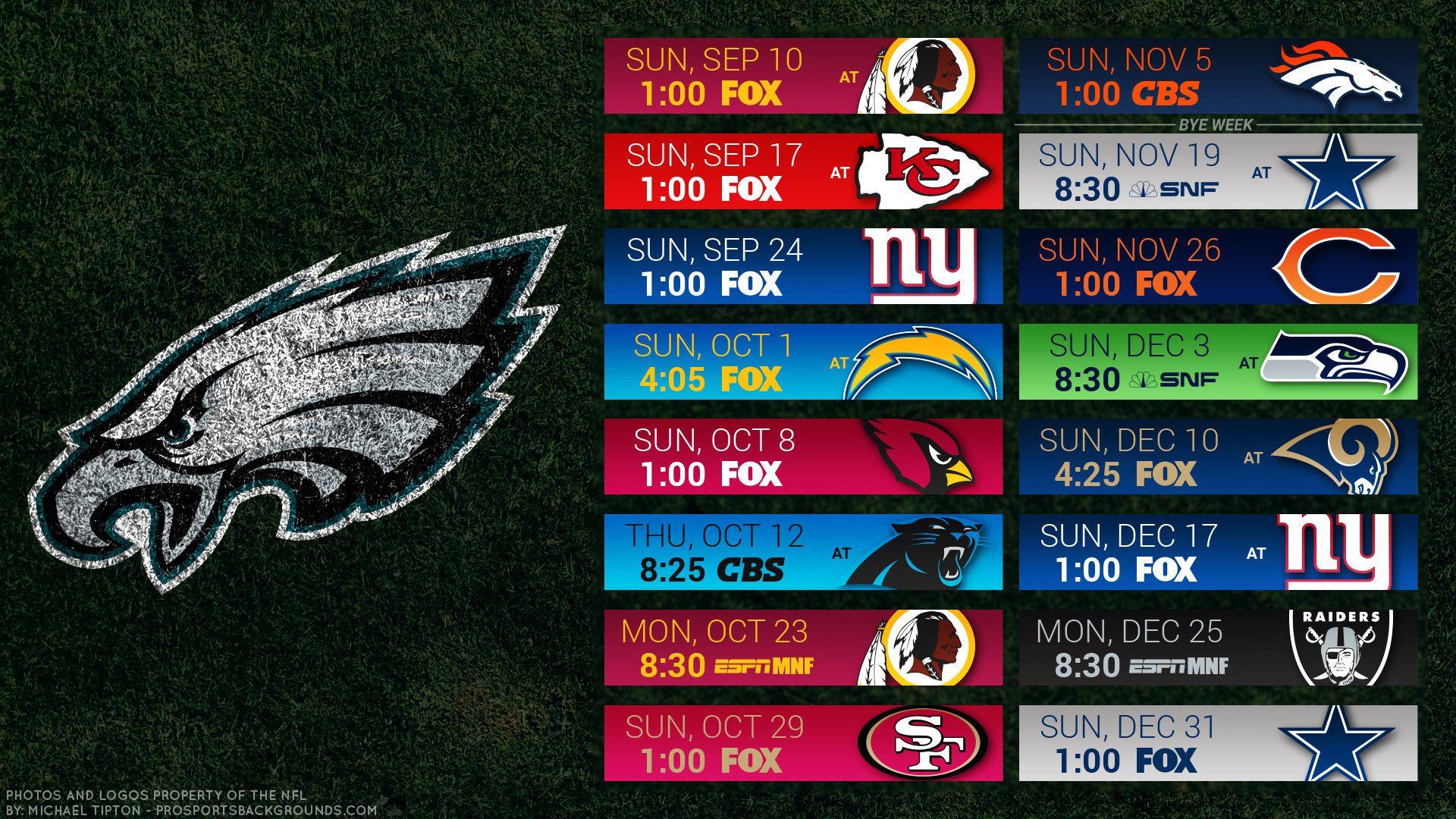 Philadelphia Eagles 2018 Schedule Wallpaper