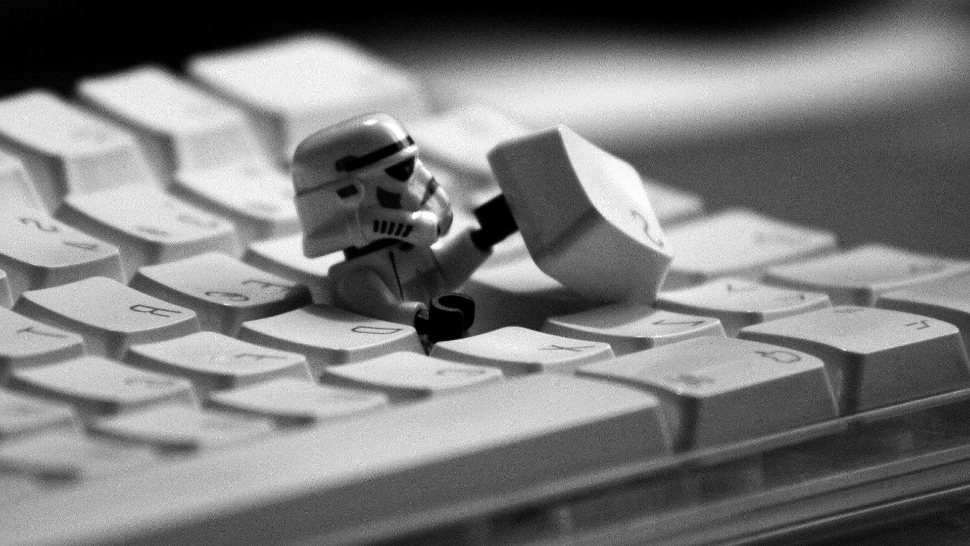 LEGO, Star Wars, Stormtrooper, Humor, White Wallpaper HD / Desktop