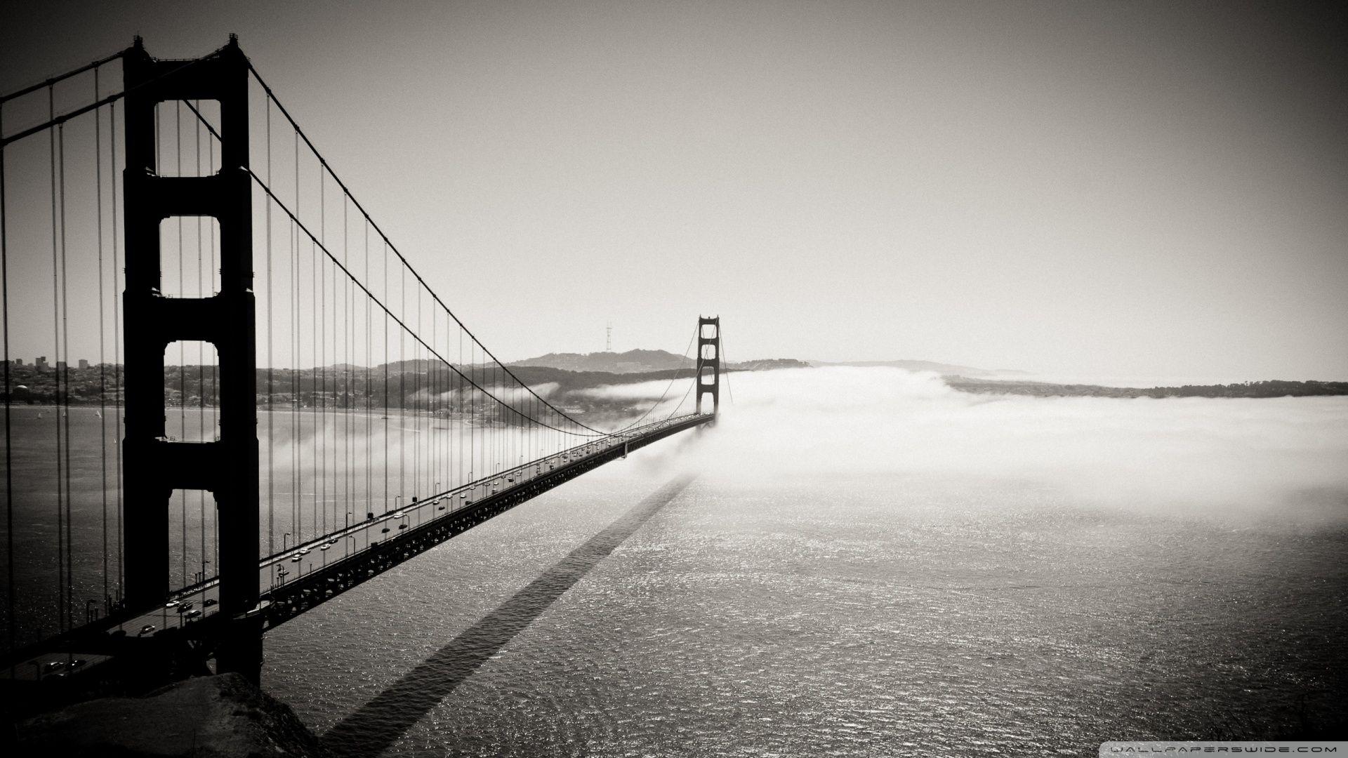 Golden Gate Bridge Black And White ❤ 4K HD Desktop Wallpaper for 4K