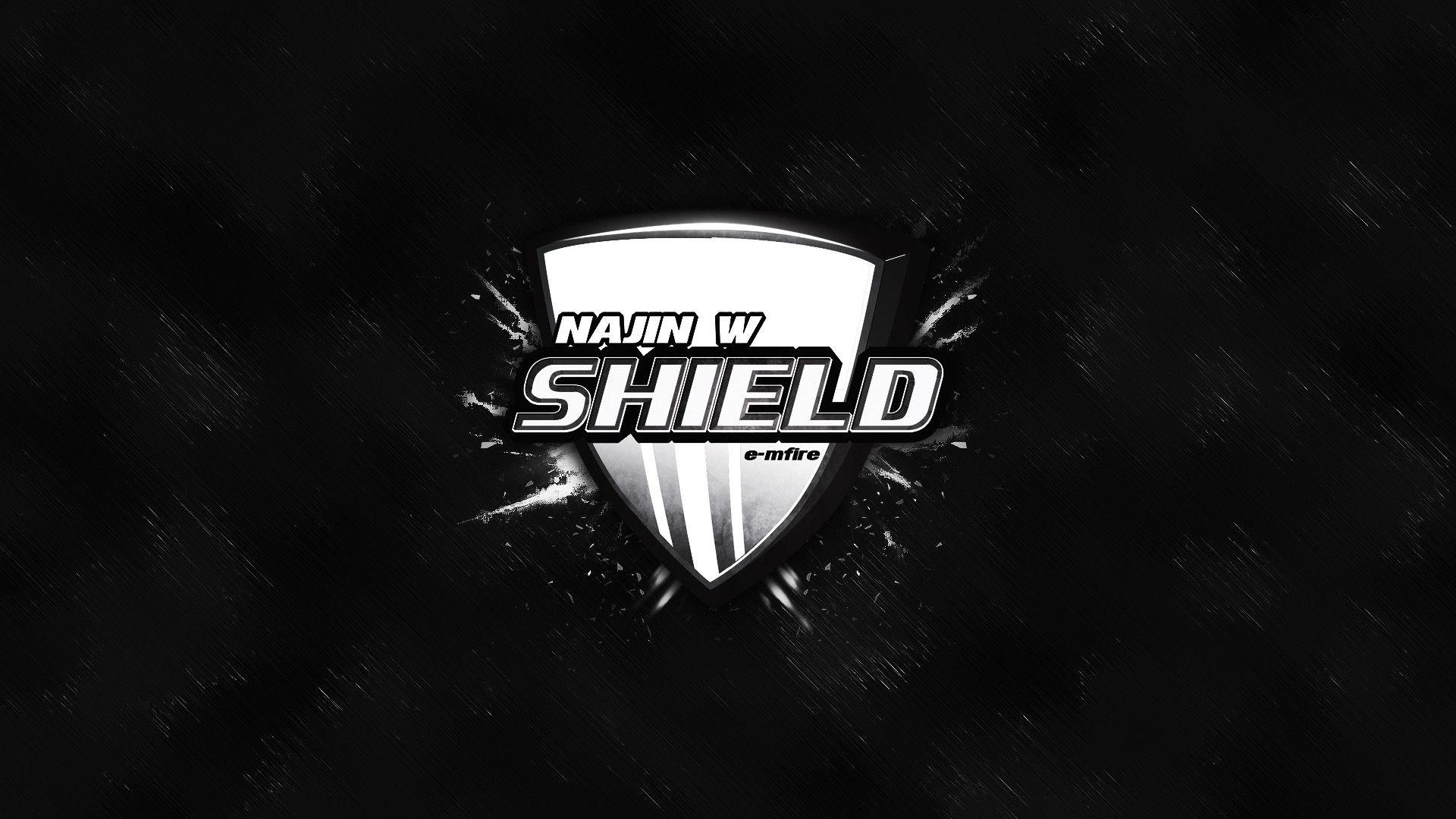 NaJin White Shield logo HD Wallpaperx1080