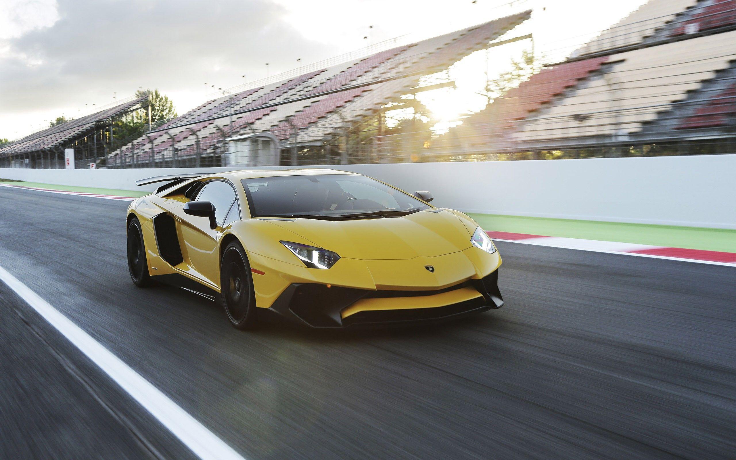 Lamborghini Aventador LP750 4 SV, Car, Race Tracks, Motion Blur