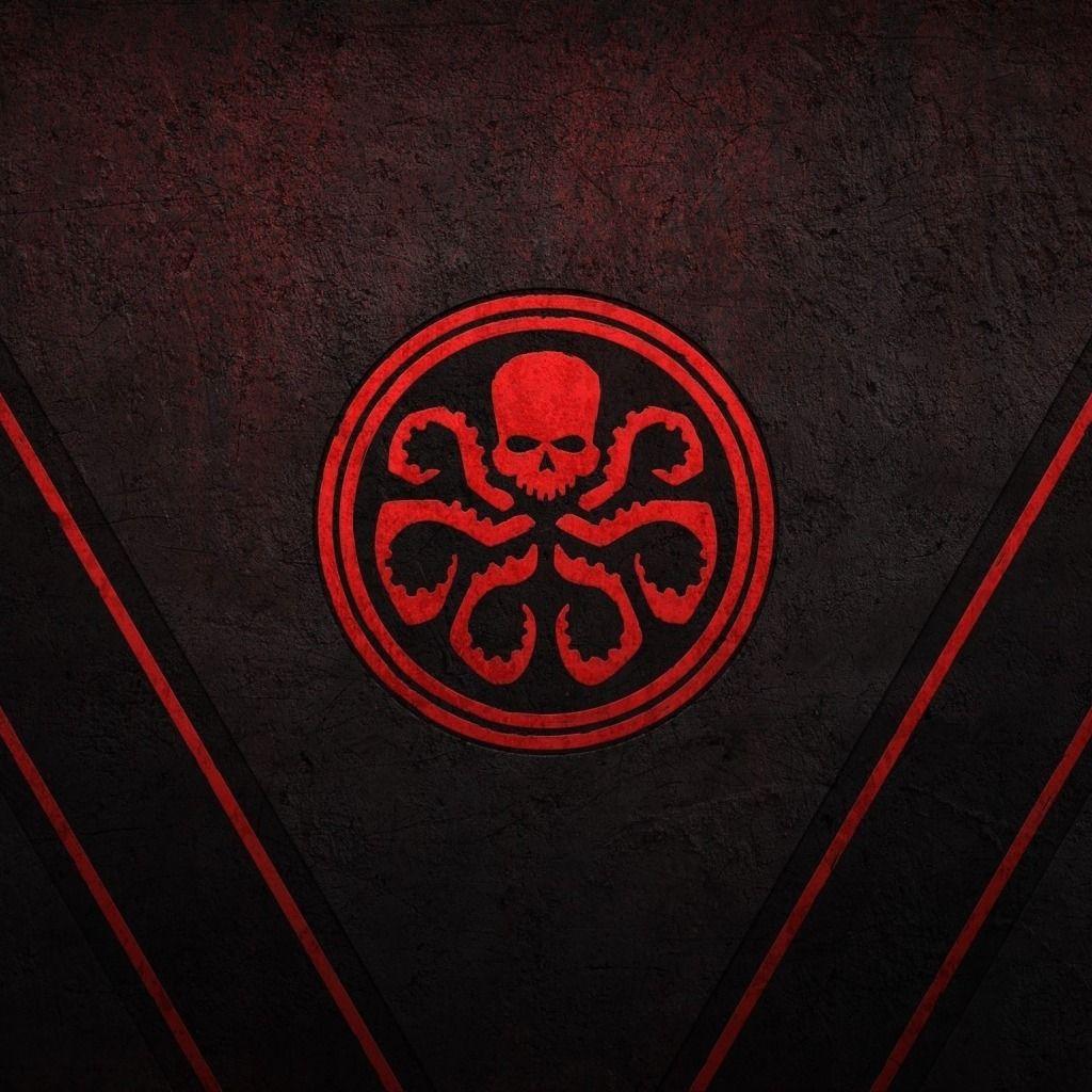 Wallpaper red, logo, game, octopus, symbol, movie, Captain America