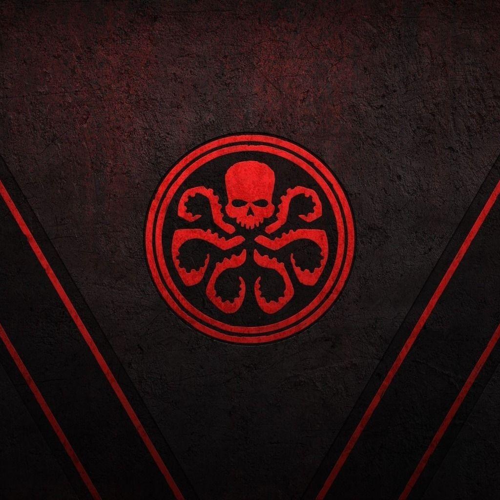 Wallpaper symbol, game, red, Avengers, movie, Hydra