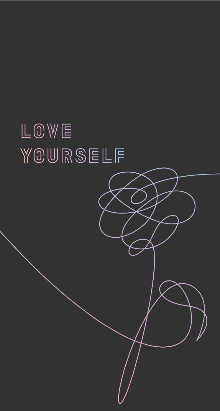 BTS Love Yourself Night Mode Desktop Wallpaper :)