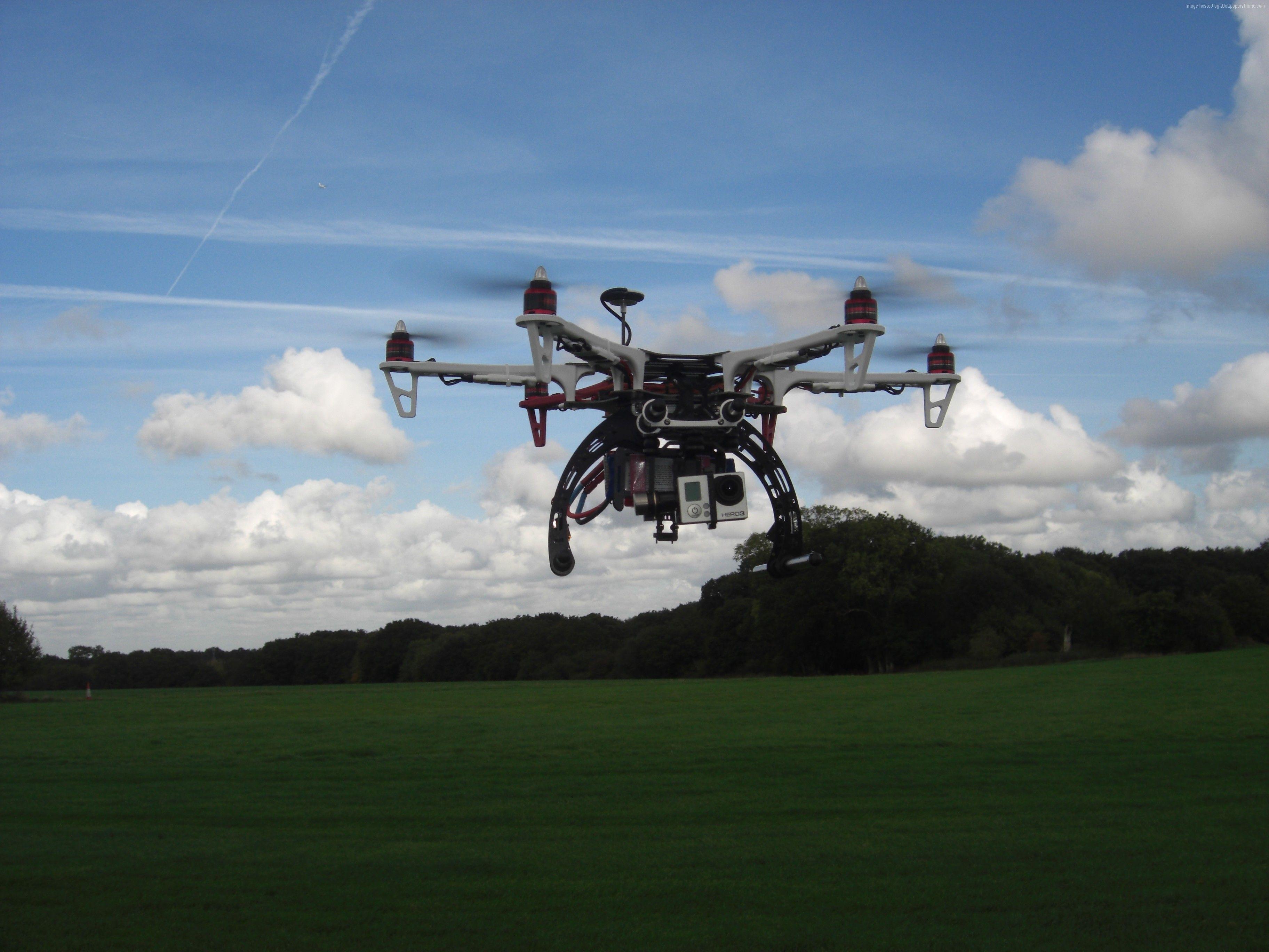 Wallpaper DJI FLAMEWHEEL F drone, quadcopter, sunset, review