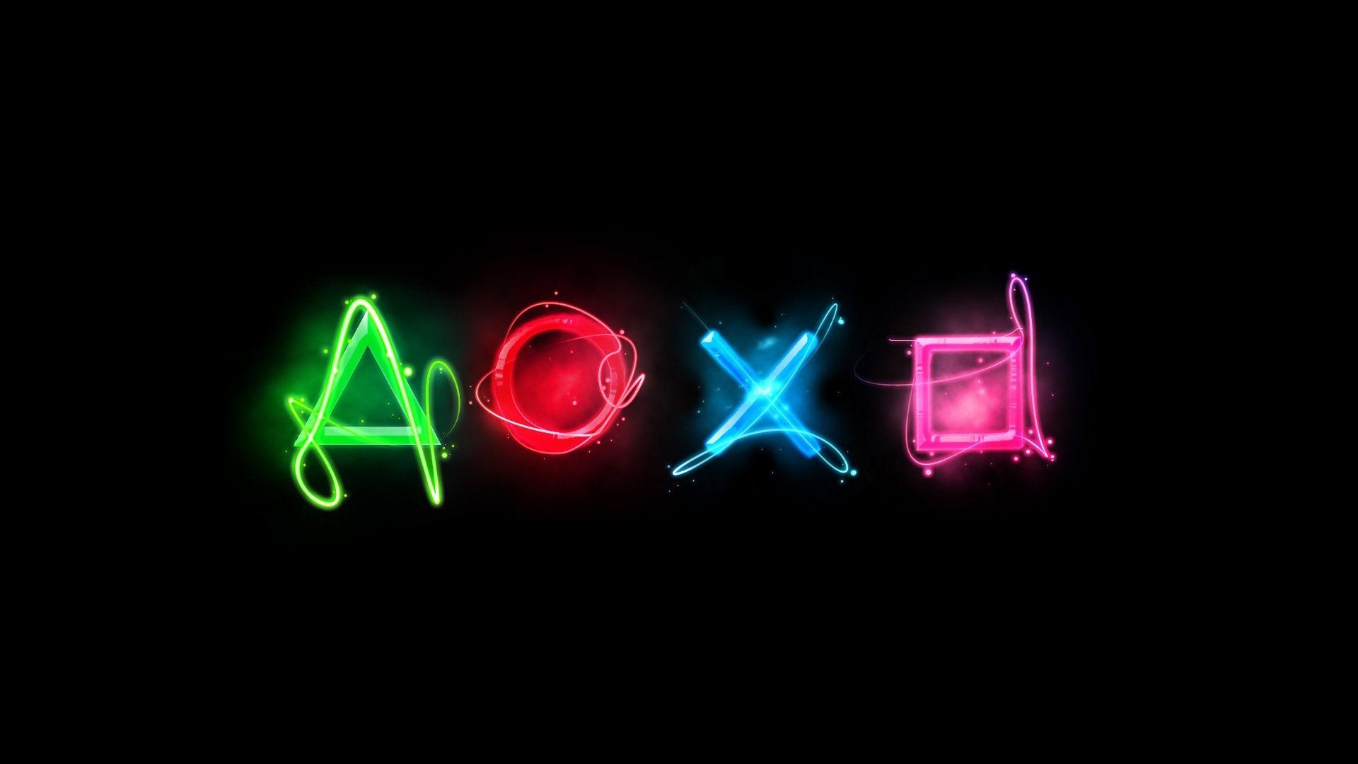 Download Wallpaper 1920x1080 Playstation, Symbols, Graphics, Keys