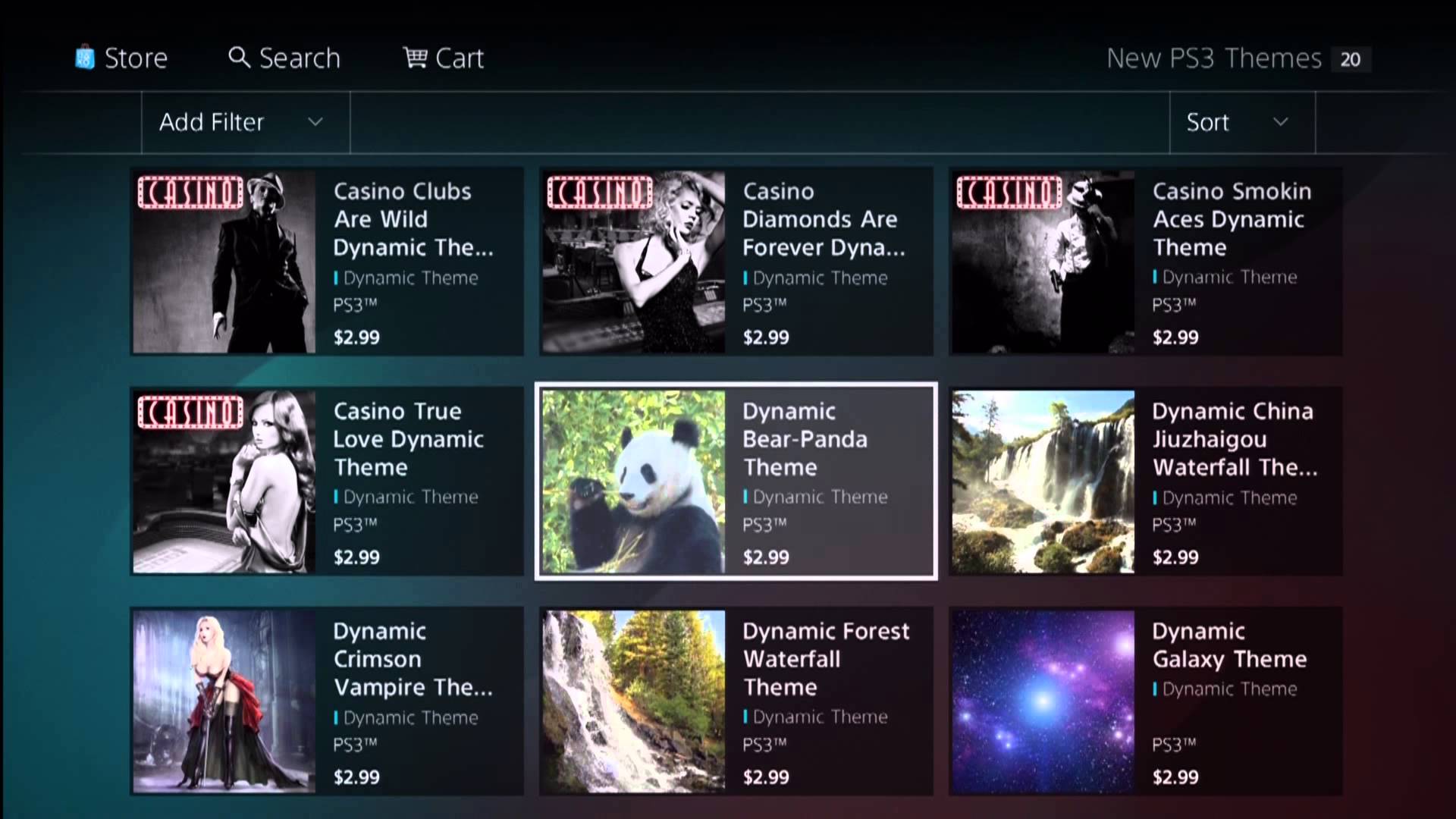 New Playstation Store Layout. Themes, Avatars, Games, Movies