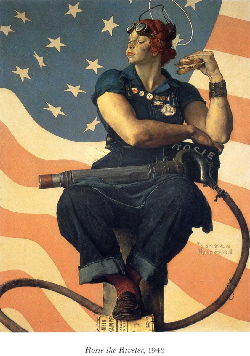 Rosie The Riveter, 1943 Norman Rockwell