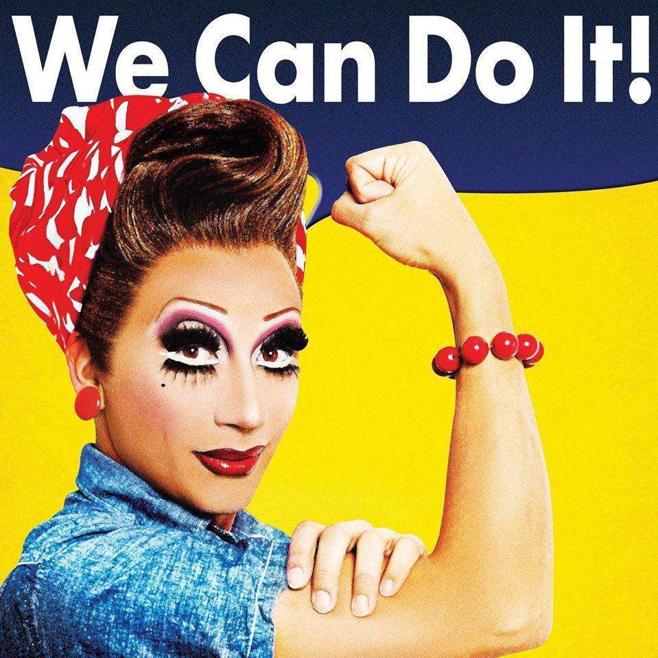 Celebrities as Rosie the Riveter. Bianca del rio and Celebrity
