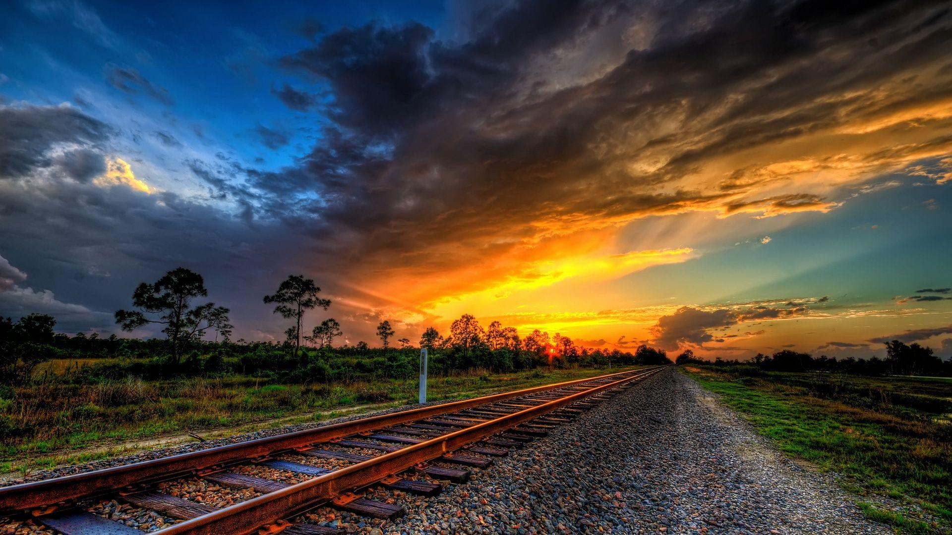 Wonderful HD Train Track #Wallpaper