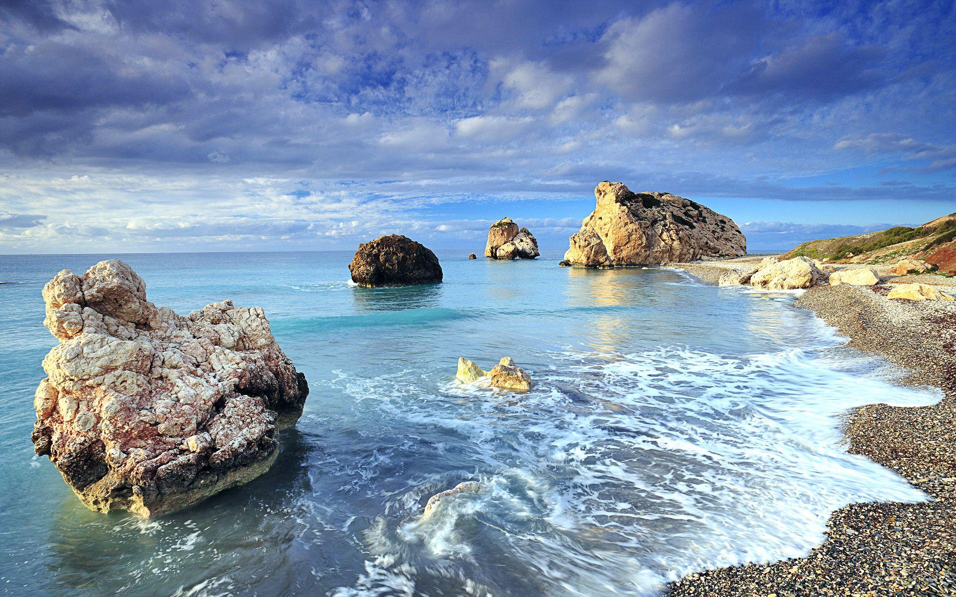 Cyprus Rock Sea Shores Wallpaper