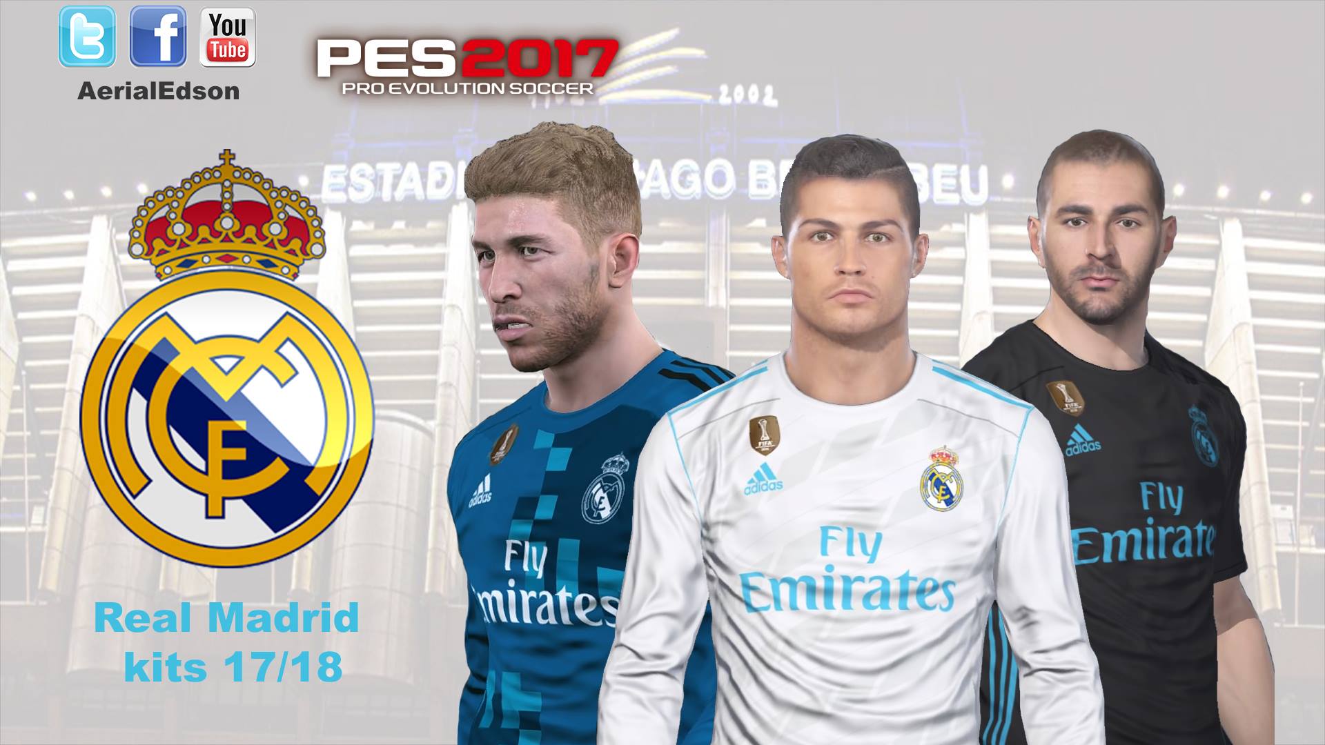 PES 2017 Real Madrid 2017 18 Kits