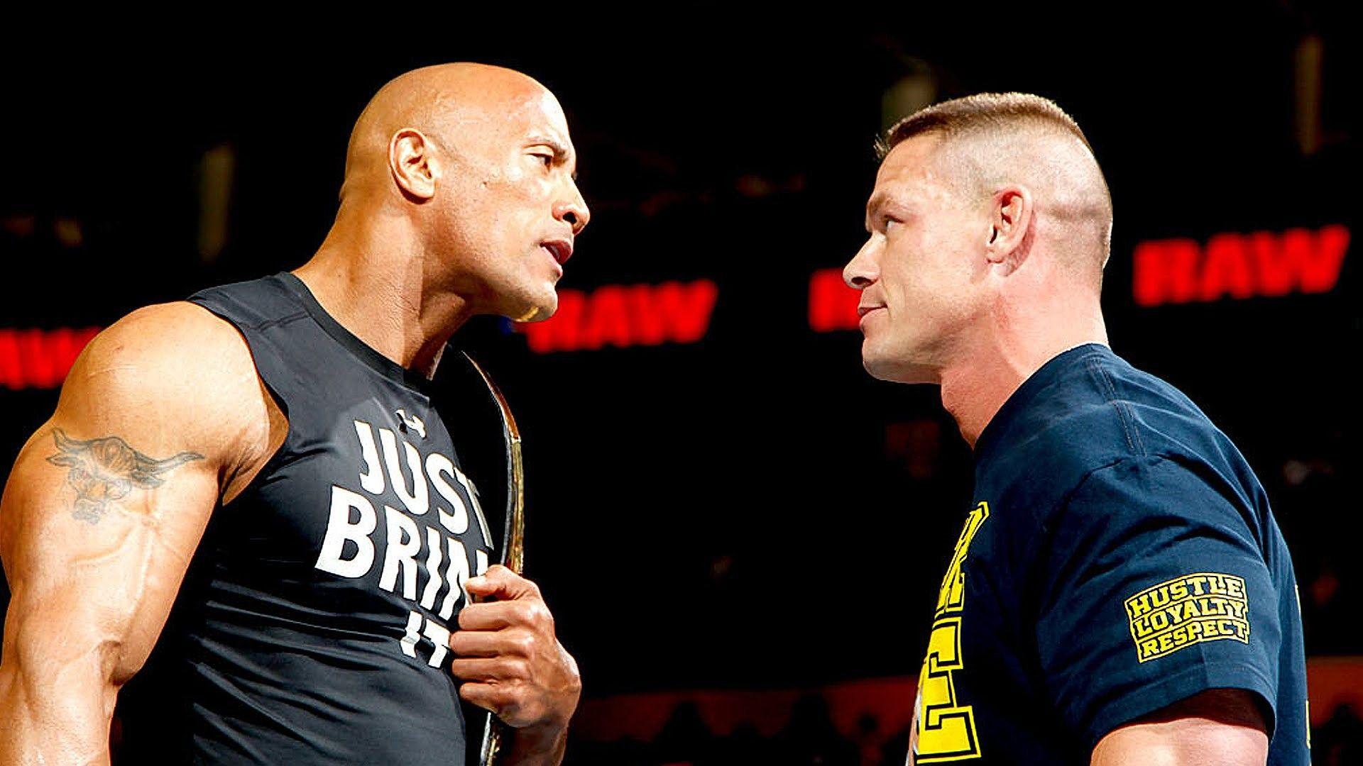 John Cena and Rock Popular Wrestler of WWE HD Wallpaper