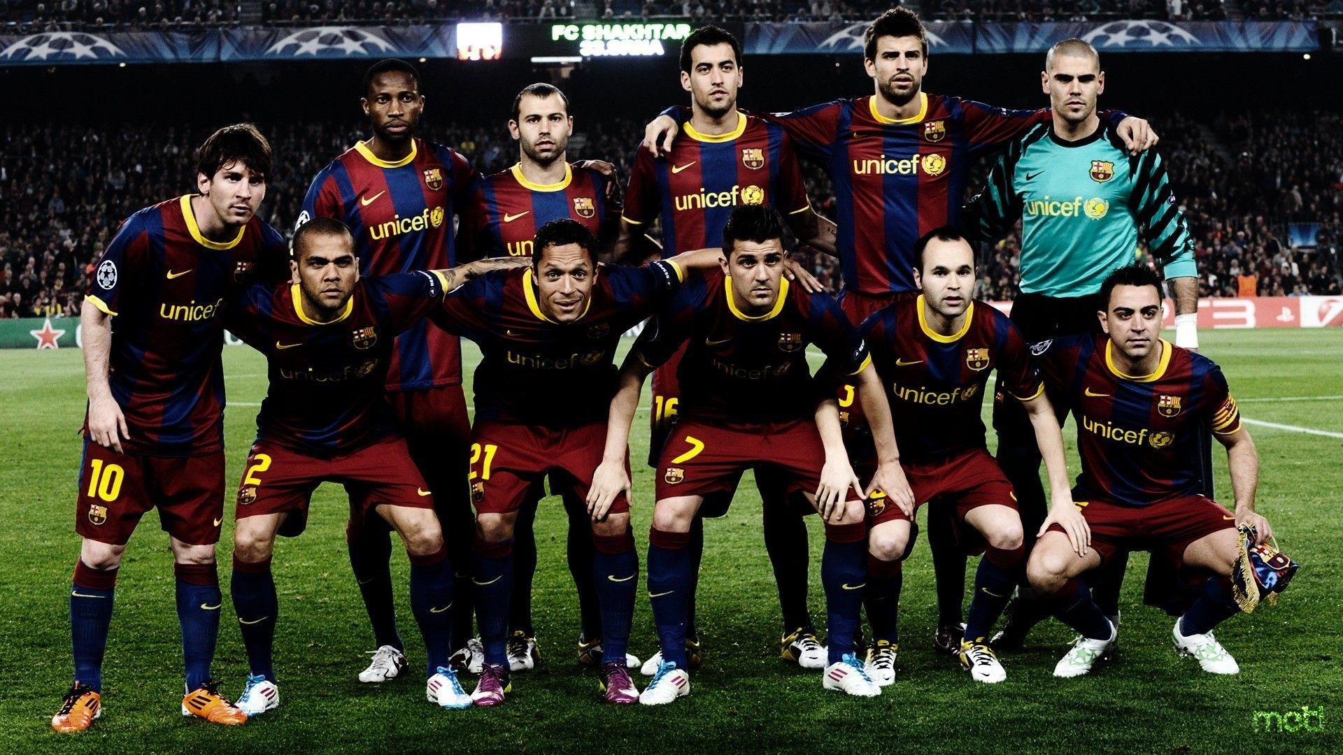 sports, soccer, Lionel Messi, FC Barcelona, Pique, Daniel Alves