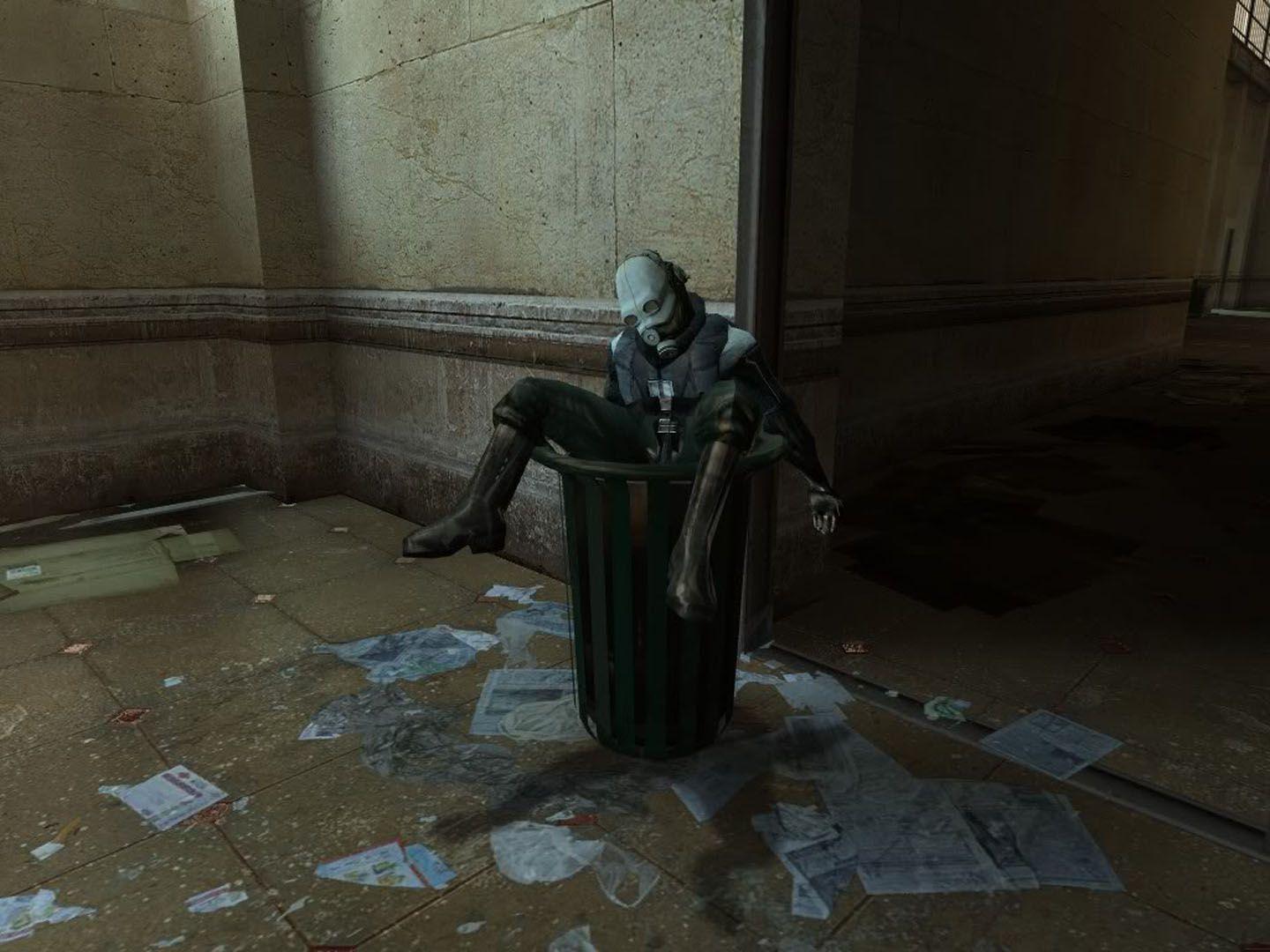 Combine Soldier Dumped In The Trash Life 2 Wallpaper