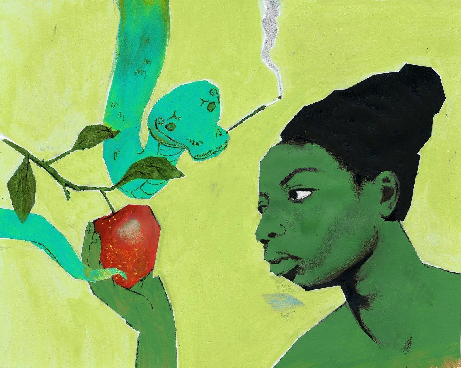 Nina Simone image Illustration Inspired by Song Forbidden Fruit