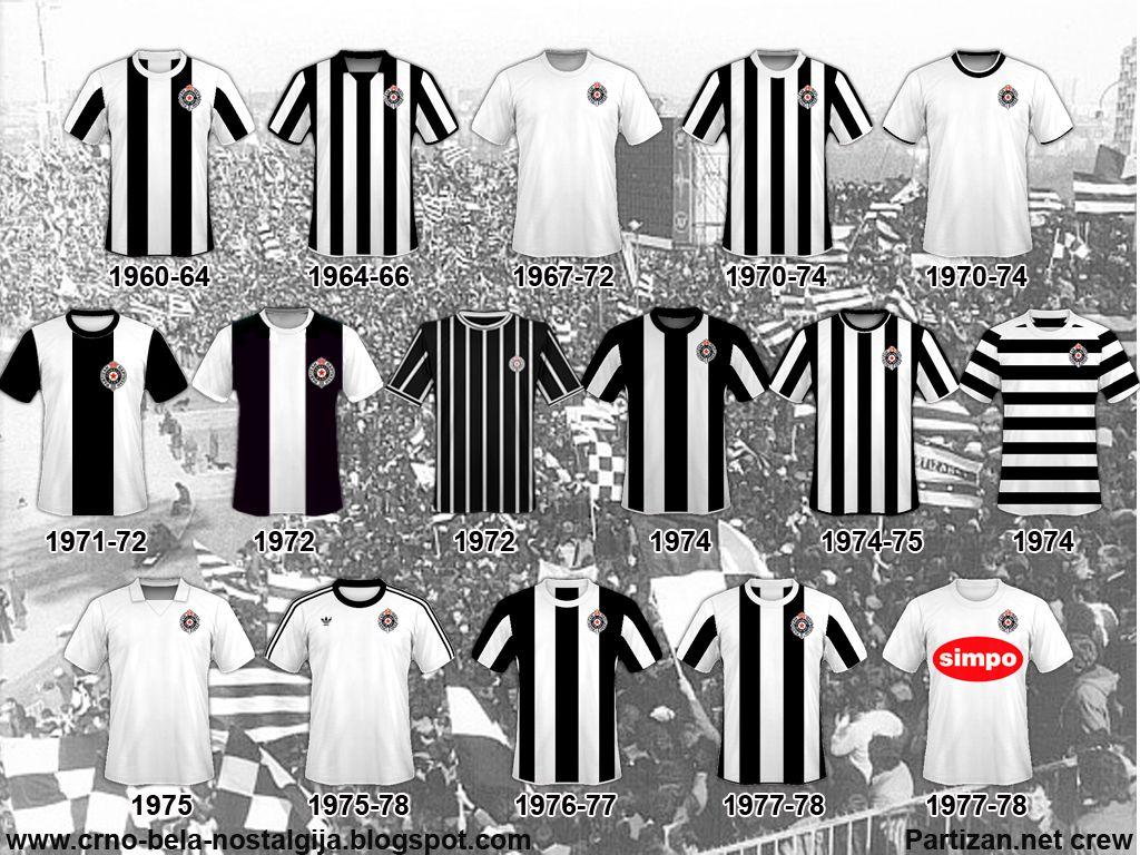 All Partizan Shirts 1945 2011. FC Partizan Belgrade
