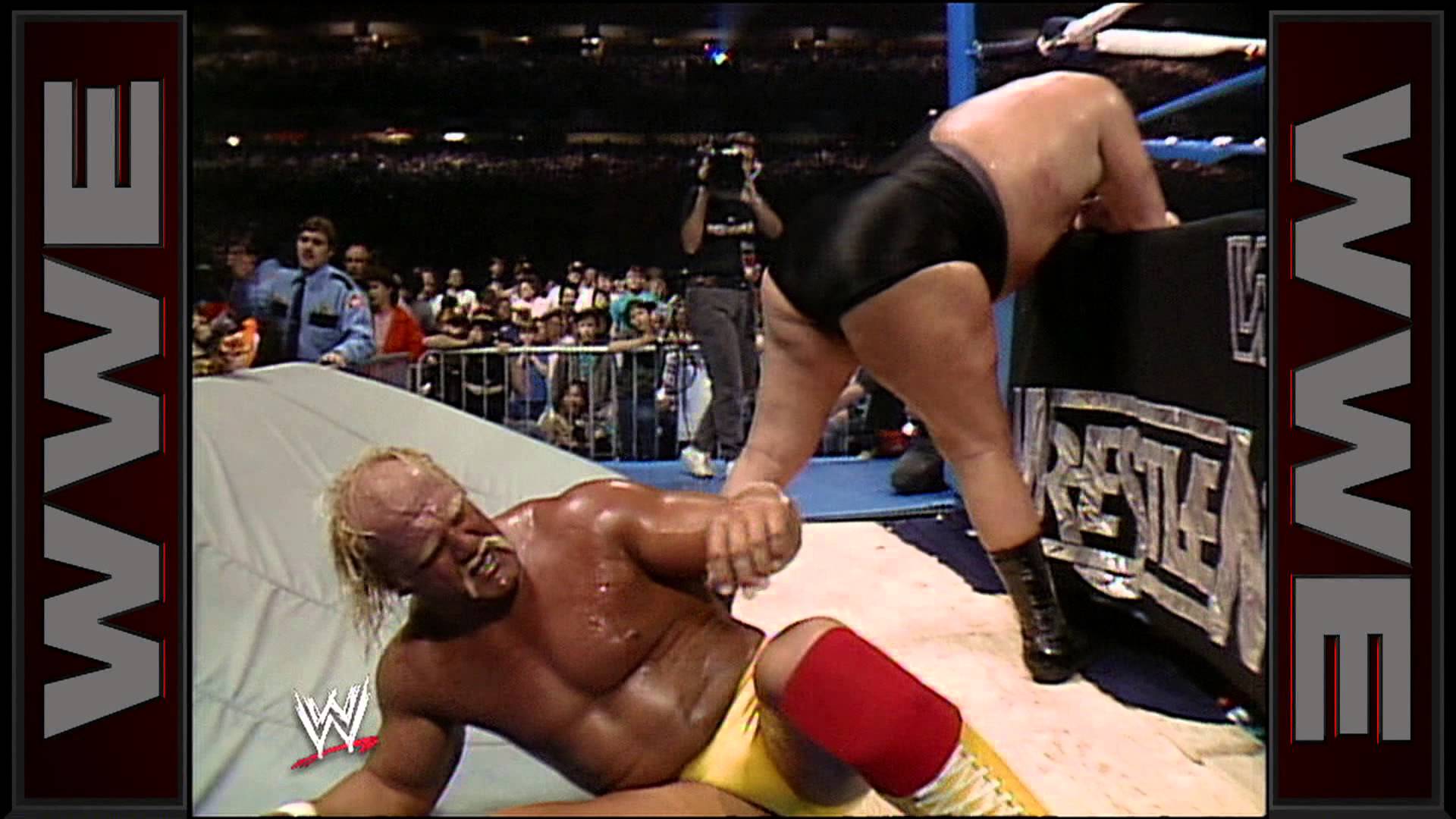 Hulk Hogan vs. Andre the Giant.