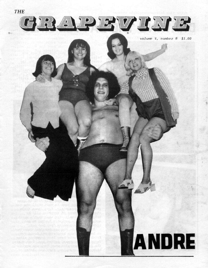 PROVING THAT SIZE DOES MATTER. WRESTLING LEGEND ANDRE THE GIANT