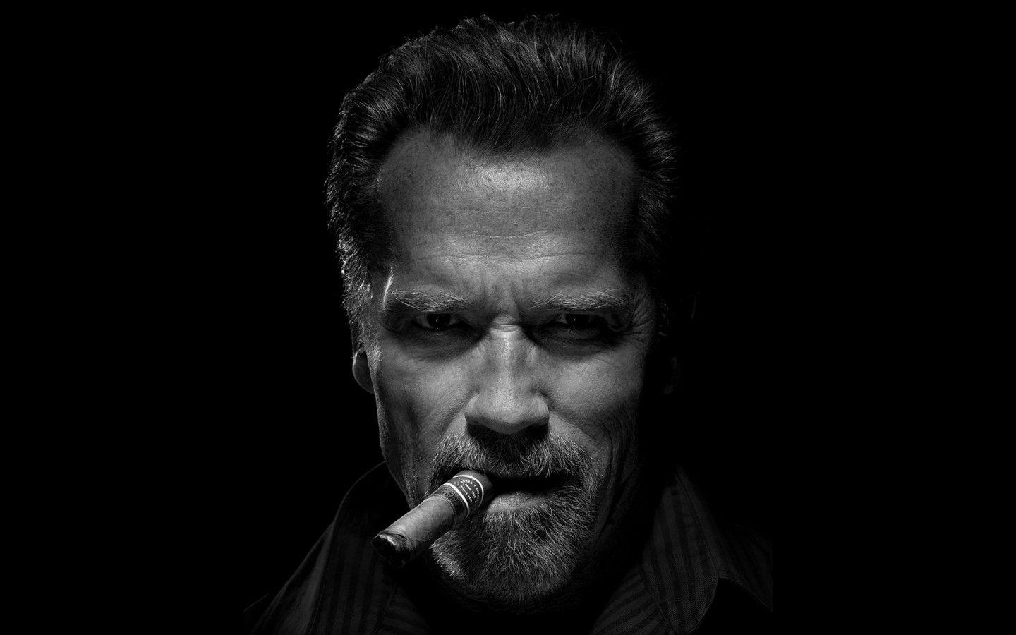 Download 1440x900 Arnold Schwarzenegger, Actor, Beard, Monochrome