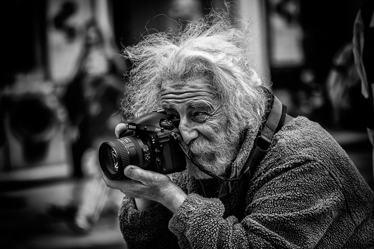 image Photographer Man Camera street photographer Beard Old