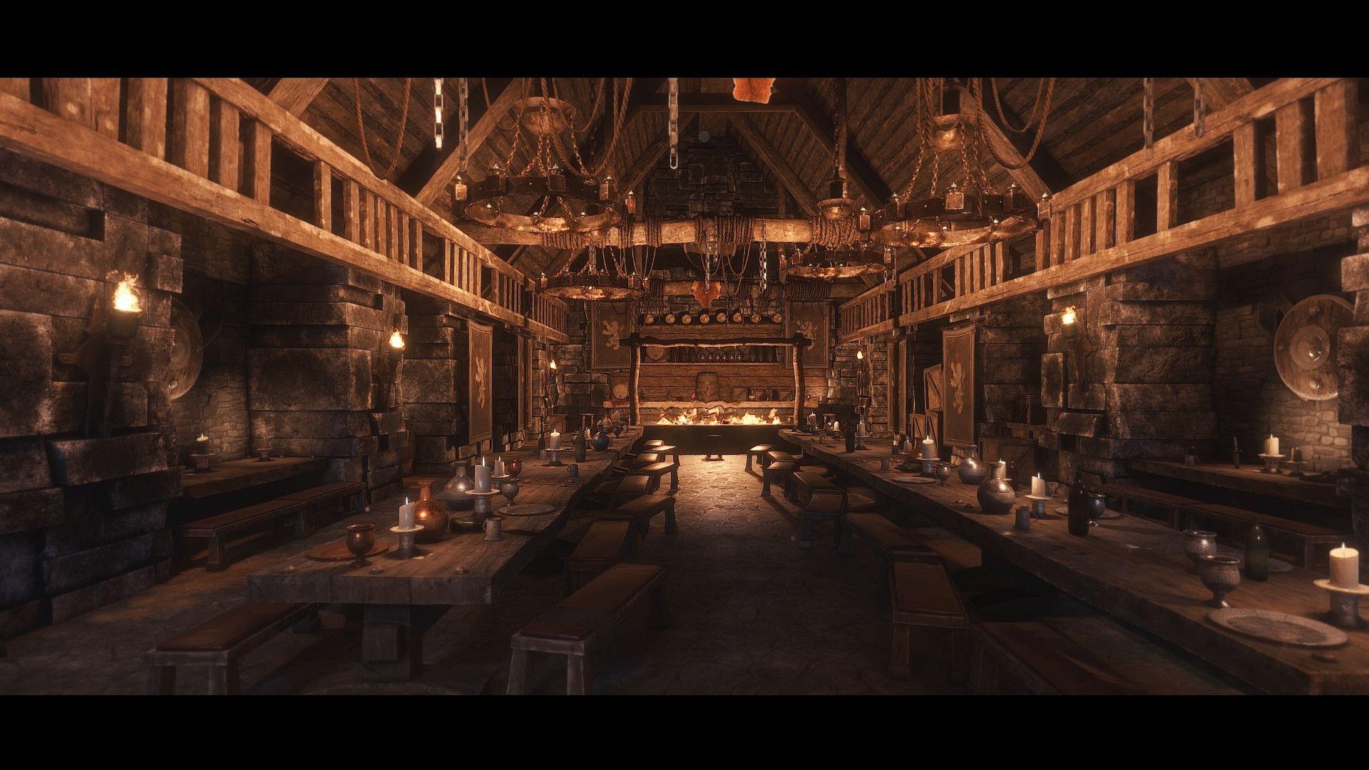 D&D Wallpaper Tavern / The watchful blade, a tavern in the shrouded