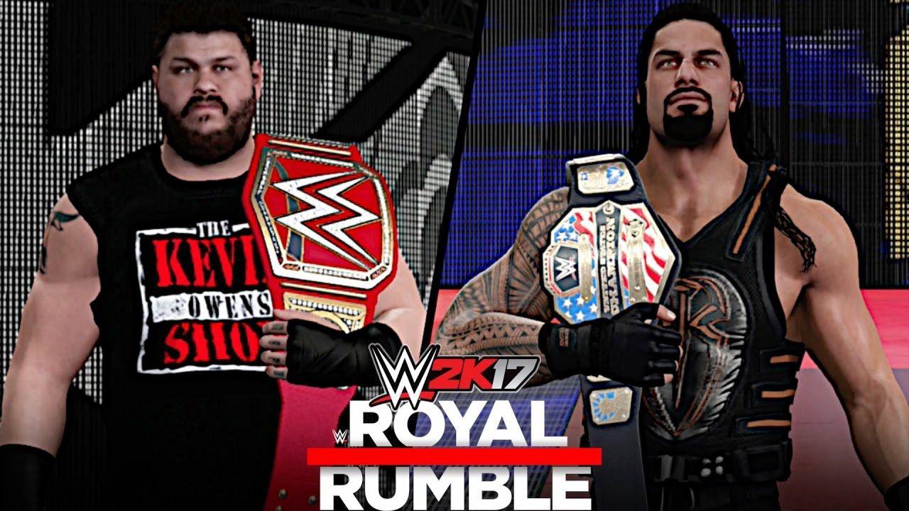Wwe Royal Rumble Kevin Owens Vs Roman Reigns Universal Background