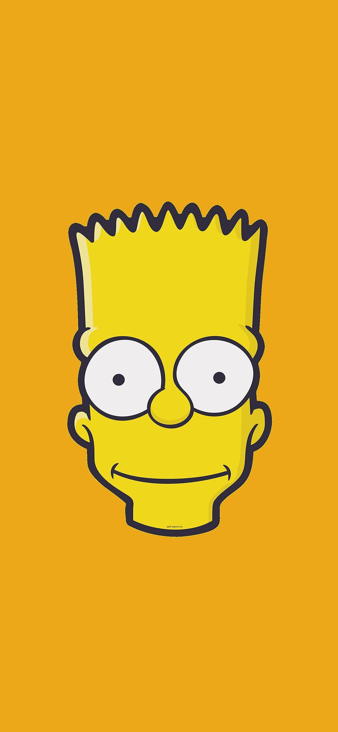 iPhoneXpapers face art illust yellow simpsons minimal