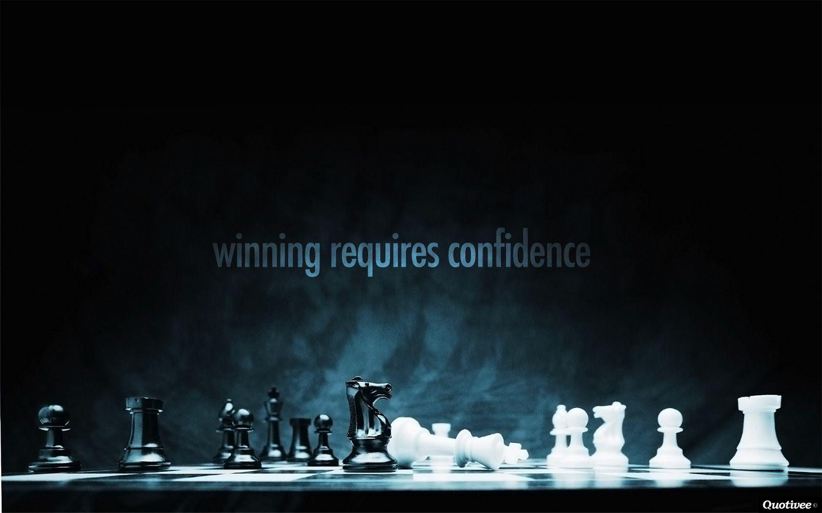 Winning requires confidence Quote Wallpaper