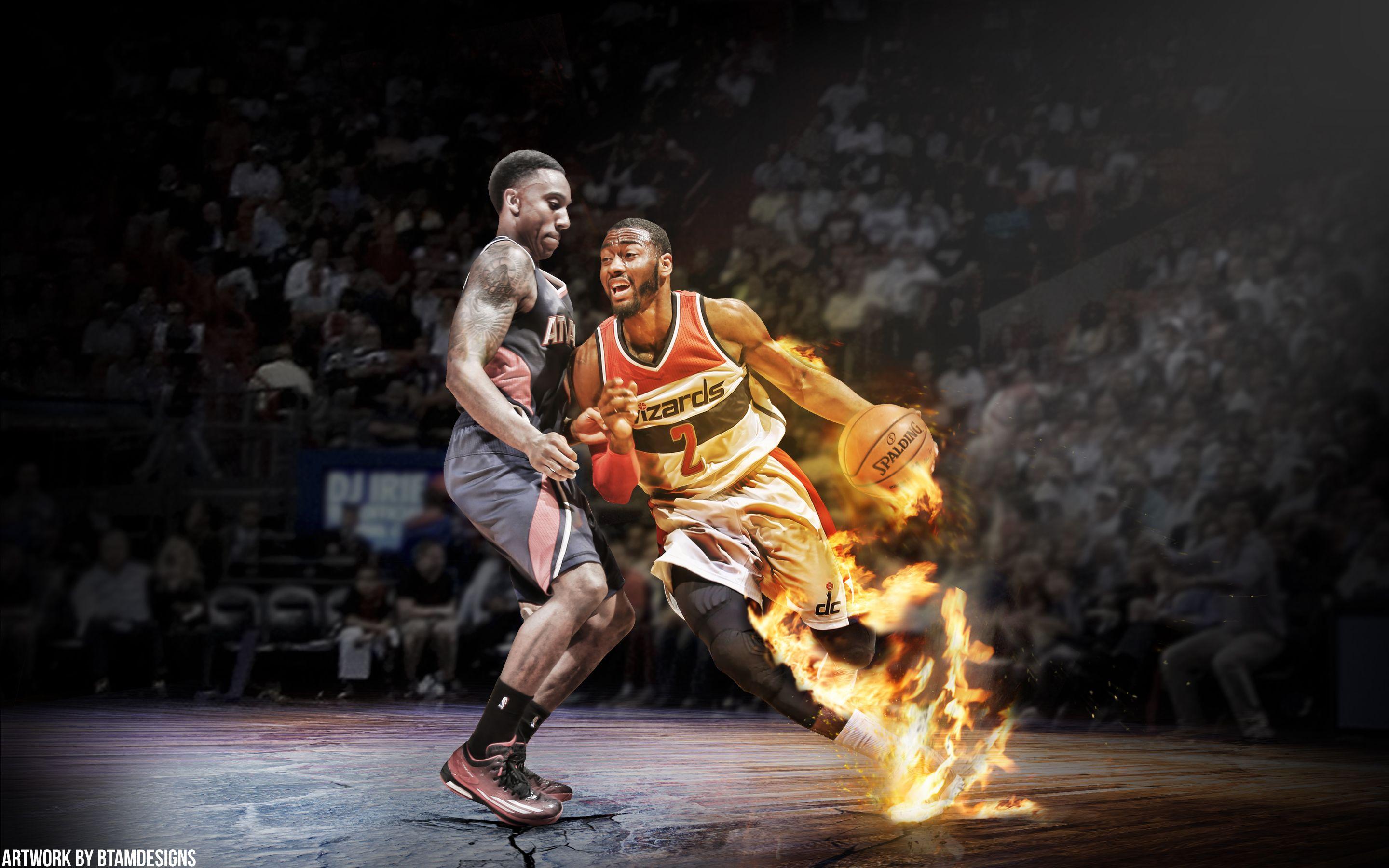 Jeff Teague and John Wall 'Fire vs. Ice' wallpaper