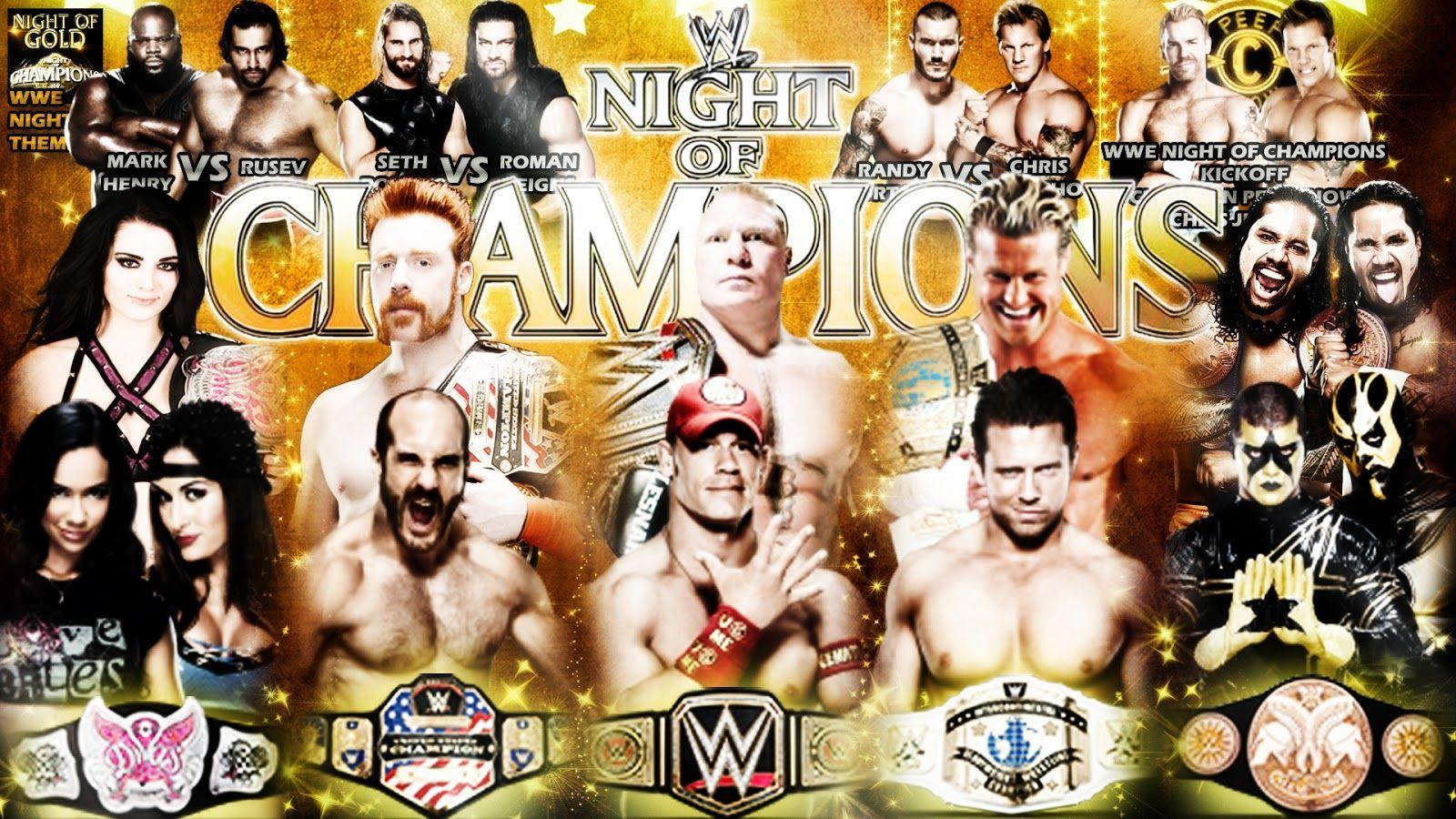 WWE Night of Champions 2014. WWE Match Cards Wallpaper