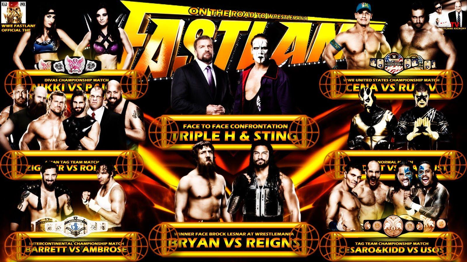 WWE Fastlane 2015. WWE Match Cards Wallpaper