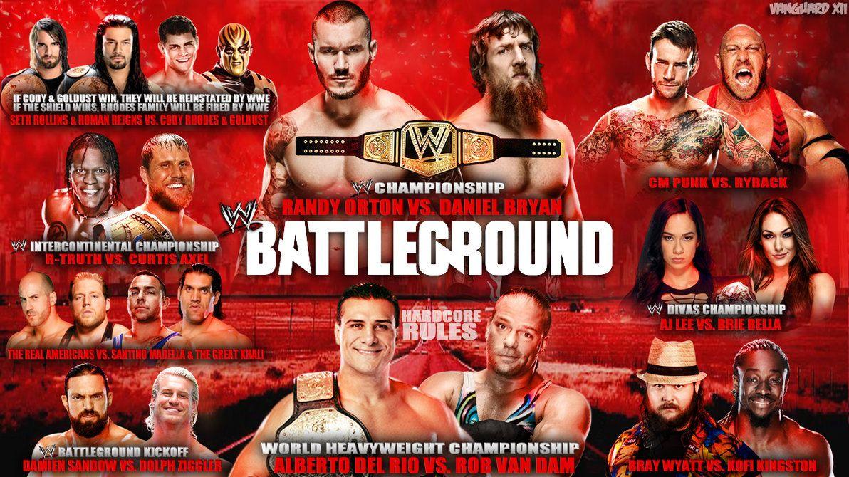 WWE Battleground Match Card Wallpaper