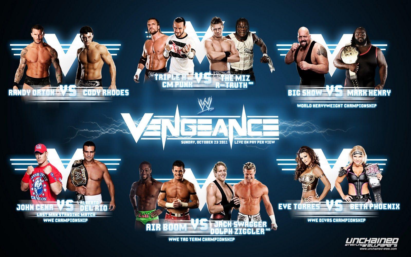 WWE Superstars. WWE Wallpaper. WWE WrestleMania: WWE Vengeance