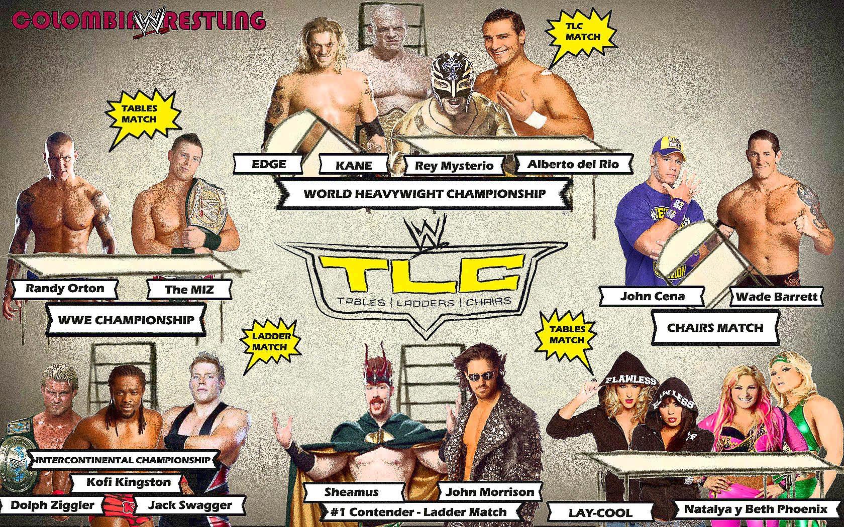 Nuevo Wallpaper WWE TLC 2010 Match Card