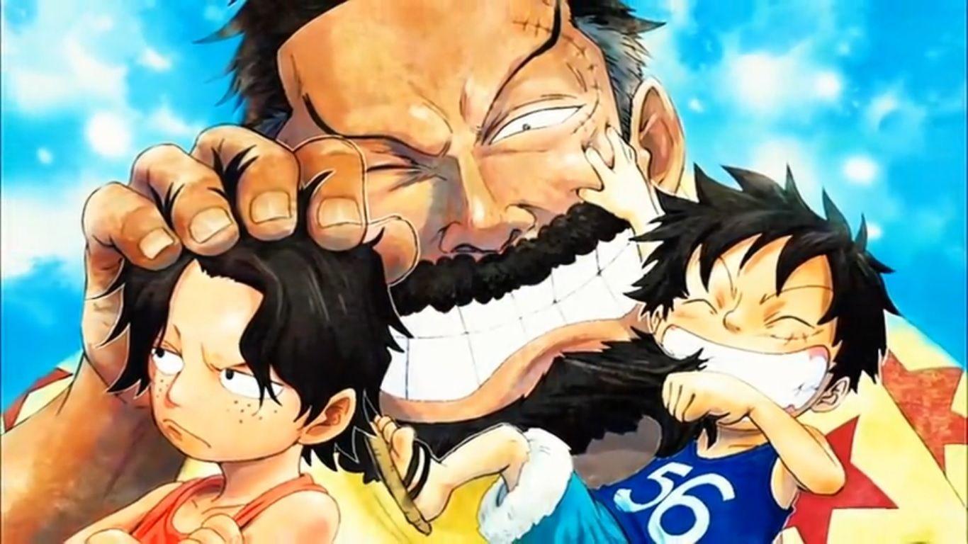 Ace, Garp, and Luffy from One Piece. Aa , how sweet is that! :3